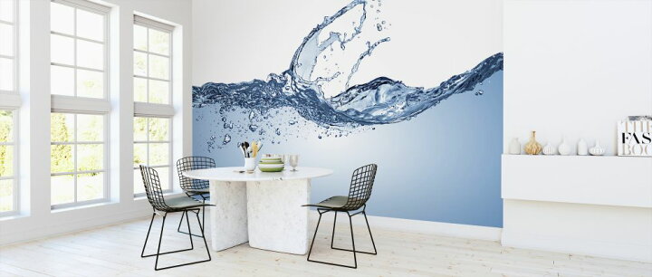 楽天市場 水 泡 青 ブルーの壁紙 輸入 カスタム壁紙 Photowall Water Wave Splash 貼ってはがせるフリース壁紙 不織布 海外取り寄せのため1カ月程度でお届け 代引き 後払い不可 壁紙屋本舗 カベガミヤホンポ