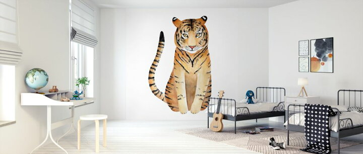 楽天市場 虎 トラ イラスト オレンジの壁紙 輸入 カスタム壁紙 Photowall Royal Bengal Tiger 貼ってはがせるフリース壁紙 不織布 海外取り寄せのため1カ月程度でお届け 代引き 後払い不可 壁紙屋本舗 カベガミヤホンポ