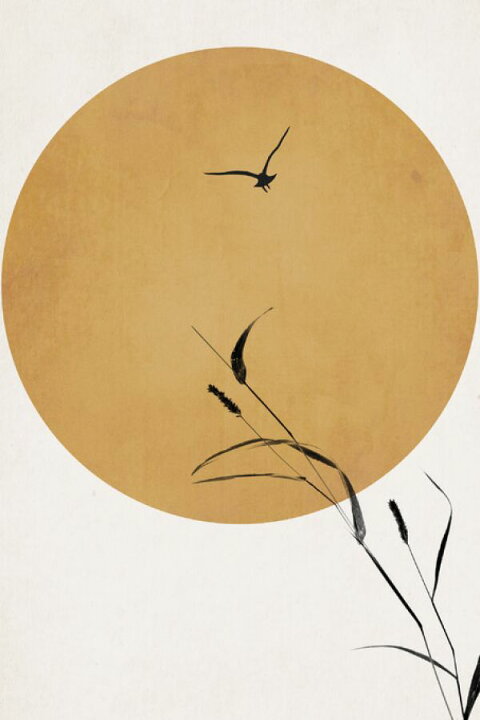 楽天市場 鳥 シルエット 黄色 イエローの壁紙 輸入 カスタム壁紙 Photowall Silent Sunset 貼ってはがせるフリース壁紙 不織布 海外取り寄せのため1カ月程度でお届け 代引き 後払い不可 壁紙屋本舗 カベガミヤホンポ