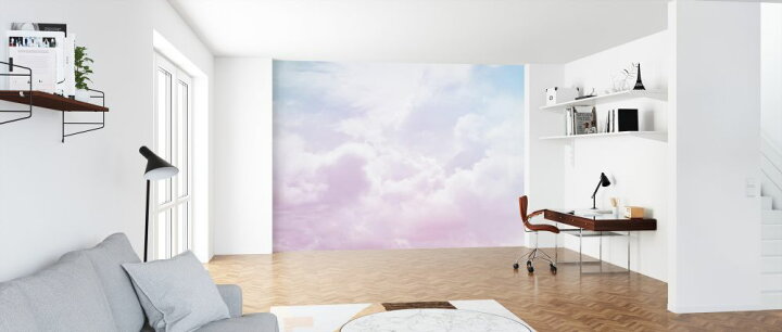 楽天市場 雲 空 ピンク 青 ブルー 水色 グラデーション ゆめかわの壁紙 輸入 カスタム壁紙 Photowall Cloudy Skies 貼ってはがせるフリース壁紙 不織布 海外取り寄せのため1カ月程度でお届け 代引き 後払い不可 壁紙 屋本舗 カベガミヤホンポ