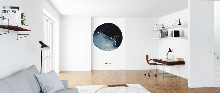 楽天市場 星座 十二星座 おひつじ座 白羊宮 イラスト 青 ブルーの壁紙 輸入 カスタム壁紙 Photowall Zodiac Sign Aries 貼ってはがせるフリース壁紙 不織布 海外取り寄せのため1カ月程度でお届け 代引き 後払い不可 壁紙 屋本舗 カベガミヤホンポ