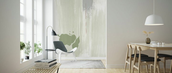 楽天市場 抽象画 灰色 グレー 緑 グリーンの壁紙 輸入 カスタム壁紙 Photowall Abstractia Olive Green 貼ってはがせるフリース壁紙 不織布 海外取り寄せのため1カ月程度でお届け 代引き 後払い不可 壁紙 屋本舗 カベガミヤホンポ