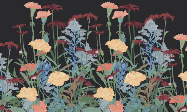 楽天市場 花 植物 イラスト ピンク 黒 ブラックの壁紙 輸入 カスタム壁紙 Photowall Native Fauna Dark 278 貼ってはがせるフリース壁紙 不織布 海外取り寄せのため1カ月程度でお届け 代引き 後払い不可 壁紙 屋本舗 カベガミヤホンポ