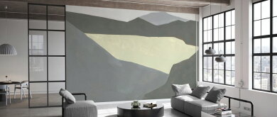 楽天市場 山 風景画 イラスト 灰色 グレーの壁紙 輸入 カスタム壁紙 Photowall Landscape Composition Iv 貼ってはがせるフリース壁紙 不織布 海外取り寄せのため1カ月程度でお届け 代引き不可 壁紙屋本舗 カベガミヤホンポ