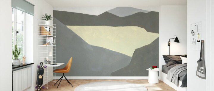楽天市場 山 風景画 イラスト 灰色 グレーの壁紙 輸入 カスタム壁紙 Photowall Landscape Composition Iv 貼ってはがせるフリース壁紙 不織布 海外取り寄せのため1カ月程度でお届け 代引き 後払い不可 壁紙 屋本舗 カベガミヤホンポ