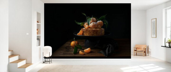 楽天市場 ケーキ マンダリン オレンジ 黒 ブラックの壁紙 輸入 カスタム壁紙 Photowall Polenta Cake With Sweet Mandarines 貼ってはがせるフリース壁紙 不織布 海外取り寄せのため1カ月程度でお届け 代引き 後払い不可 壁紙屋本舗 カベガミヤ