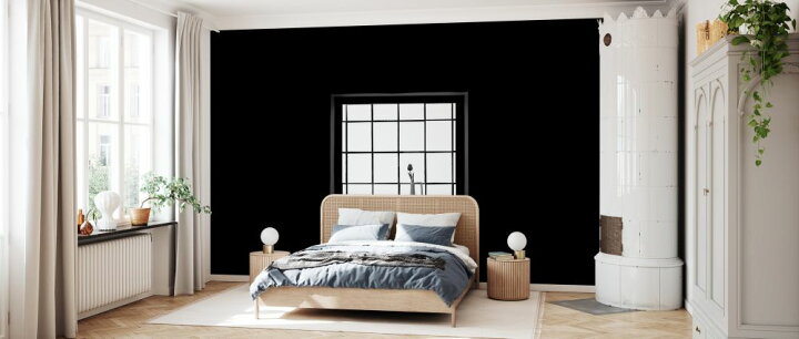 楽天市場 窓 窓枠 格子 チューリップ 花 黒 ブラック モノクロ モノトーンの壁紙 輸入 カスタム壁紙 Photowall Tranquil View 貼ってはがせるフリース壁紙 不織布 海外取寄せ商品 代引き 後払い不可 壁紙屋本舗 カベガミヤホンポ