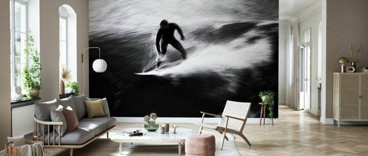 楽天市場 サーフィン 海 モノクロ モノトーンの壁紙 輸入 カスタム壁紙 Photowall Surf 貼ってはがせるフリース 壁紙 不織布 海外取り寄せのため1カ月程度でお届け 代引き 後払い不可 壁紙屋本舗 カベガミヤホンポ