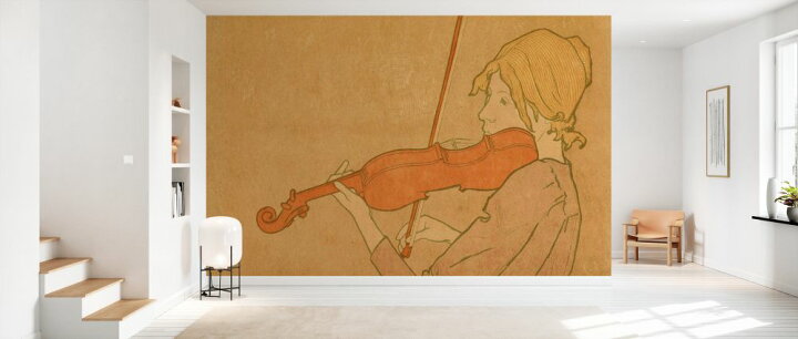楽天市場 ヴァイオリン 楽器 女性 絵画 イラストの壁紙 輸入 カスタム壁紙 Photowall Girl With A Violin 3 貼ってはがせるフリース壁紙 不織布 海外取り寄せのため1カ月程度でお届け 代引き 後払い不可 壁紙 屋本舗 カベガミヤホンポ