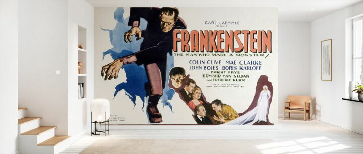 楽天市場 フランケンシュタイン 映画 ポスターの壁紙 輸入 カスタム壁紙 Photowall Frankenstein Frankenstein 233 貼ってはがせるフリース壁紙 不織布 海外取り寄せのため1カ月程度でお届け 代引き 後払い不可 壁紙 屋本舗 カベガミヤホンポ