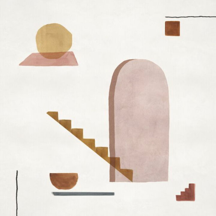 楽天市場 家 イラスト 幾何学 ピンク ベージュの壁紙 輸入 カスタム壁紙 Photowall Mi Casa 貼ってはがせるフリース壁紙 不織布 海外取り寄せのため1カ月程度でお届け 代引き 後払い不可 壁紙屋本舗 カベガミヤホンポ