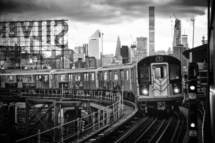 楽天市場 マンハッタン 電車 モノトーン モノクロの壁紙 輸入 カスタム壁紙 Photowall Black Manhattan Line 7 貼ってはがせるフリース壁紙 不織布 海外取り寄せのため1カ月程度でお届け 代引き 後払い不可 壁紙 屋本舗 カベガミヤホンポ