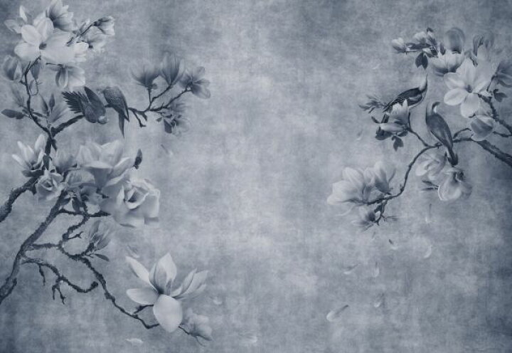 楽天市場 モクレン マグノリア 花 青 ブルーの壁紙 輸入 カスタム壁紙 Photowall Vintage Triaste Deep Blue 貼ってはがせるフリース壁紙 不織布 海外取り寄せのため1カ月程度でお届け 代引き 後払い不可 壁紙 屋本舗 カベガミヤホンポ