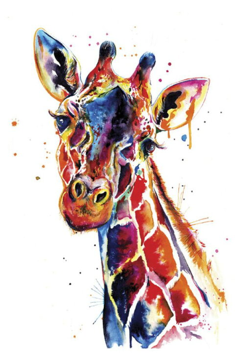 楽天市場 キリン 水彩画 イラストの壁紙 輸入 カスタム壁紙 Photowall Giraffe 貼ってはがせるフリース壁紙 不織布 海外取り寄せのため1カ月程度でお届け 代引き 後払い不可 壁紙屋本舗 カベガミヤホンポ