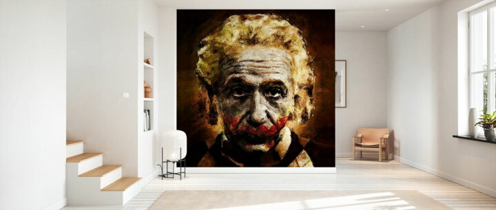 楽天市場 アインシュタイン ジョーカー アート ポップアートの壁紙 輸入 カスタム壁紙 Photowall Einstein The Joker 貼ってはがせるフリース壁紙 不織布 海外取り寄せのため1カ月程度でお届け 代引き 後払い不可 壁紙 屋本舗 カベガミヤホンポ