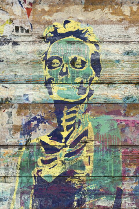 楽天市場 女性 ドクロ スカル 骸骨 イラスト 木目 ウッド ペイントウッド フェイクの壁紙 輸入 カスタム壁紙 Photowall Life And Death 294 貼ってはがせるフリース壁紙 不織布 海外取り寄せのため1カ月程度でお届け 代引き 後払い不可 壁紙屋本舗