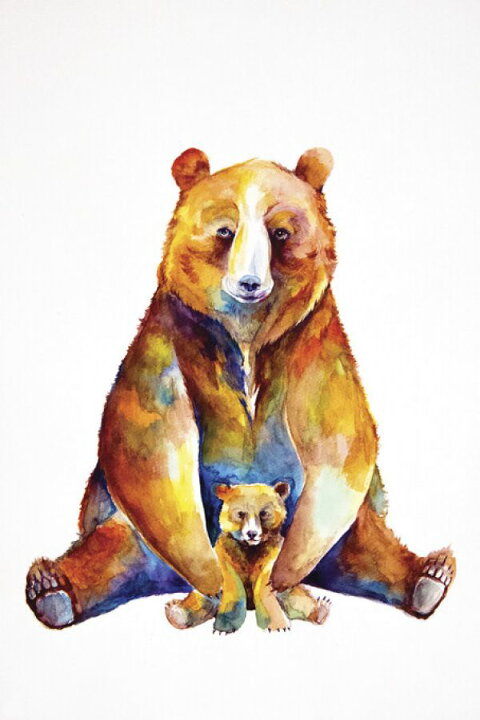 楽天市場 熊 クマ 動物 イラスト 水彩画の壁紙 輸入 カスタム壁紙 Photowall Bear Necessities 貼ってはがせるフリース壁紙 不織布 海外取り寄せのため1カ月程度でお届け 代引き 後払い不可 壁紙屋本舗 カベガミヤホンポ