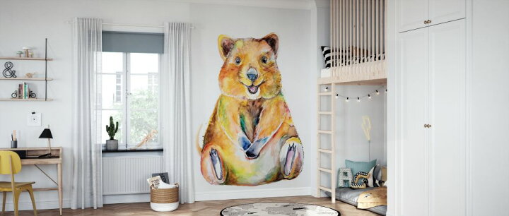 楽天市場 クオッカ ワラビー 動物 イラスト 水彩画の壁紙 輸入 カスタム壁紙 Photowall Quokka 貼ってはがせるフリース壁紙 不織布 海外取り寄せのため1カ月程度でお届け 代引き 後払い不可 壁紙屋本舗 カベガミヤホンポ