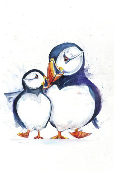 楽天市場 ツノメドリ エトピリカ パフィン 鳥 イラスト 水彩画 キッズ 子ども部屋の壁紙 輸入 カスタム壁紙 Photowall Parading Puffins 貼ってはがせるフリース壁紙 不織布 海外取り寄せのため1カ月程度でお届け 代引き 後払い不可 壁紙屋本舗
