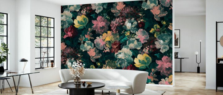 楽天市場 花 花柄 カラフル 黒の壁紙 輸入 カスタム壁紙 Photowall Le Feuillage Bohemia 貼ってはがせるフリース壁紙 不織布 海外取り寄せのため1カ月程度でお届け 代引き 後払い不可 壁紙屋本舗 カベガミヤホンポ