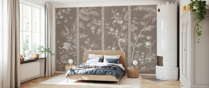 楽天市場 鳥 花 木 シノワズリ オリエンタル パーテーションの壁紙 輸入 カスタム壁紙 Photowall Meandia Sepia 貼ってはがせるフリース壁紙 不織布 海外取り寄せのため1カ月程度でお届け 代引き 後払い不可 壁紙 屋本舗 カベガミヤホンポ