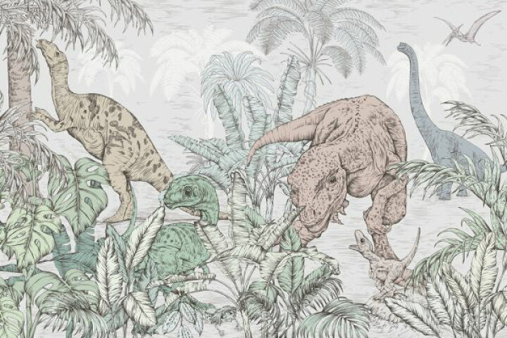 楽天市場 恐竜 ダイナソー ジャングル イラスト キッズ 子ども部屋の壁紙 輸入 カスタム壁紙 Photowall Dinosaur World 貼ってはがせるフリース壁紙 不織布 海外取り寄せのため1カ月程度でお届け 代引き 後払い不可 壁紙 屋本舗 カベガミヤホンポ