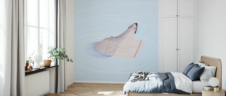 楽天市場 女性 水辺 イラストの壁紙 輸入 カスタム壁紙 Photowall Cool Refreshment 貼ってはがせるフリース壁紙 不織布 海外取り寄せのため1カ月程度でお届け 代引き 後払い不可 壁紙屋本舗 カベガミヤホンポ