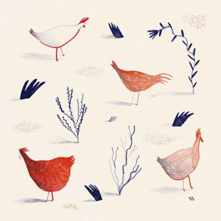 楽天市場 ニワトリ 鳥 イラスト 赤 レッドの壁紙 輸入 カスタム壁紙 Photowall Chickens 貼ってはがせるフリース壁紙 不織布 海外取り寄せのため1カ月程度でお届け 代引き 後払い不可 壁紙屋本舗 カベガミヤホンポ