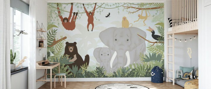 楽天市場 ジャングル 森 動物 クマ ゾウ オランウータン 猿 イラスト キッズ 子ども部屋の壁紙 輸入 カスタム壁紙 Photowall Indian Jungle 貼ってはがせるフリース壁紙 不織布 海外取り寄せのため1カ月程度でお届け 代引き 後払い不可 壁紙屋 楽天市場 ジャングル 森 動物 クマ ゾウ オランウータン 猿 イラスト キッズ 子ども部屋の壁紙 輸入 カスタム壁紙 Photowall Indian Jungle 貼ってはがせるフリース壁紙 不織布 海外取り寄せのため1カ月程度でお届け 代引き 後払い不可 壁紙屋