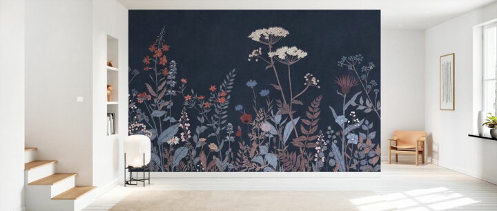 楽天市場 花 ナチュラル 紺 ネイビー 青 ブルーの壁紙 輸入 カスタム壁紙 Photowall Its Blooming Navy Blue 貼ってはがせるフリース壁紙 不織布 海外取り寄せのため1カ月程度でお届け 代引き 後払い不可 壁紙 屋本舗 カベガミヤホンポ