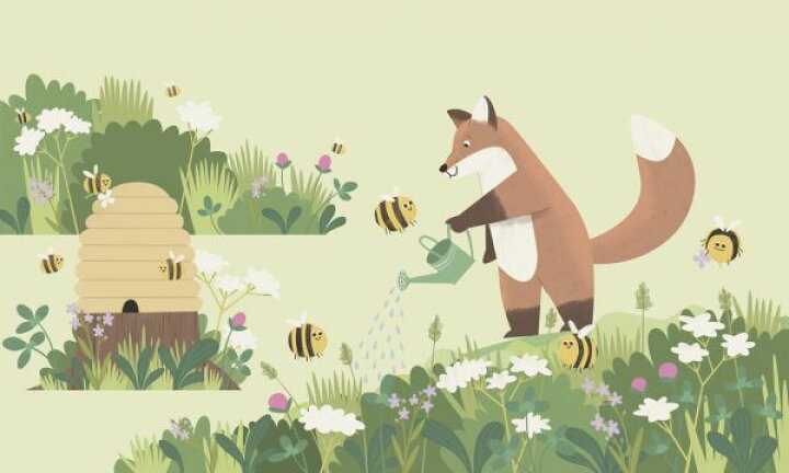 楽天市場 キツネ 動物 ミツバチ イラスト キッズ 子ども部屋の壁紙 輸入 カスタム壁紙 Photowall Foxs Garden 貼ってはがせるフリース壁紙 不織布 海外取り寄せのため1カ月程度でお届け 代引き 後払い不可 壁紙 屋本舗 カベガミヤホンポ