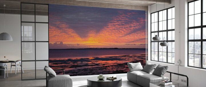 楽天市場 海 水平線 空 雲 夕焼け 紫 パープル 景色 風景の壁紙 輸入 カスタム壁紙 Photowall Sea Horizon 貼ってはがせるフリース壁紙 不織布 海外取寄せ商品 代引き 後払い不可 壁紙屋本舗 カベガミヤホンポ