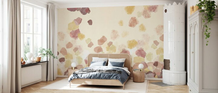 楽天市場 石 ストーン イラスト ピンク ベージュの壁紙 輸入 カスタム壁紙 Photowall Stony Beige 貼ってはがせるフリース壁紙 不織布 海外取寄せ商品 代引き 後払い不可 壁紙屋本舗 カベガミヤホンポ
