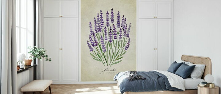 楽天市場 ラベンダー 花 ハーブ 植物 水彩画 イラスト 紫 パープルの壁紙 輸入 カスタム壁紙 Photowall Lavender Ii 貼ってはがせるフリース壁紙 不織布 海外取寄せ商品 代引き 後払い不可 壁紙屋本舗 カベガミヤホンポ