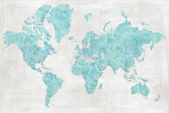 楽天市場 世界地図 マップ 水色 ターコイズ ブルー グリーンの壁紙 輸入 カスタム壁紙 Photowall World Map With Cities Xxxii 貼ってはがせるフリース壁紙 不織布 海外取寄せ商品 代引き 後払い不可 壁紙 屋本舗 カベガミヤホンポ