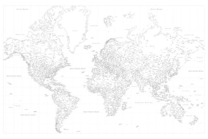 楽天市場 世界地図 マップ 白地図 白 ホワイト モノトーンの壁紙 輸入 カスタム壁紙 Photowall World Map With Cities Xliv 貼ってはがせるフリース壁紙 不織布 海外取寄せ商品 代引き 後払い不可 壁紙 屋本舗 カベガミヤホンポ