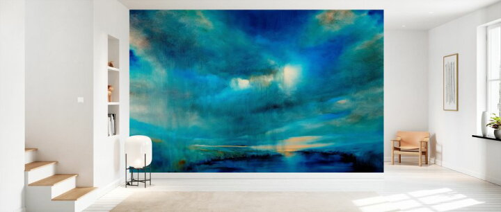 楽天市場 空 絵画 青 ブルーの壁紙 輸入 カスタム壁紙 Photowall Nothing Remains As It Is 317 貼ってはがせるフリース壁紙 不織布 海外取寄せ商品 代引き 後払い不可 壁紙屋本舗 カベガミヤホンポ