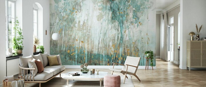 楽天市場 森 イラスト 水彩画 緑 グリーンの壁紙 輸入 カスタム壁紙 Photowall Forest Dream 339 貼ってはがせるフリース壁紙 不織布 海外取寄せ商品 代引き 後払い不可 壁紙屋本舗 カベガミヤホンポ