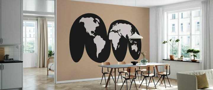 楽天市場 イラスト 世界地図 オーレ エクセル 北欧 ベージュの壁紙 輸入 カスタム壁紙 Photowall World Light Brown 貼ってはがせるフリース壁紙 不織布 海外取寄せ商品 代引き 後払い不可 壁紙屋本舗 カベガミヤホンポ