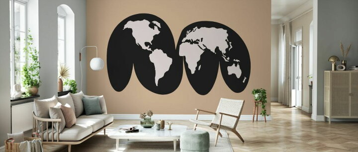 楽天市場 イラスト 世界地図 オーレ エクセル 北欧 ベージュの壁紙 輸入 カスタム壁紙 Photowall World Light Brown 貼ってはがせるフリース壁紙 不織布 海外取寄せ商品 代引き 後払い不可 壁紙屋本舗 カベガミヤホンポ