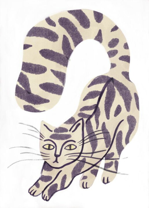 楽天市場 猫 ネコ トラ猫 イラストの壁紙 輸入 カスタム壁紙 Photowall Nice Cat 貼ってはがせるフリース壁紙 不織布 海外取寄せ商品 代引き 後払い不可 壁紙屋本舗 カベガミヤホンポ