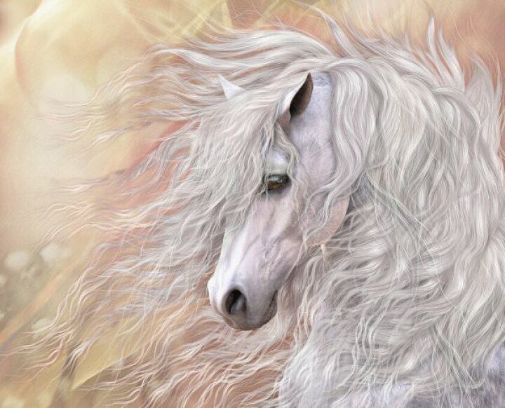 楽天市場 馬 白馬 動物 イラストの壁紙 輸入 カスタム壁紙 Photowall Primavera 貼ってはがせるフリース壁紙 不織布 海外取寄せ商品 代引き 後払い不可 壁紙屋本舗 カベガミヤホンポ