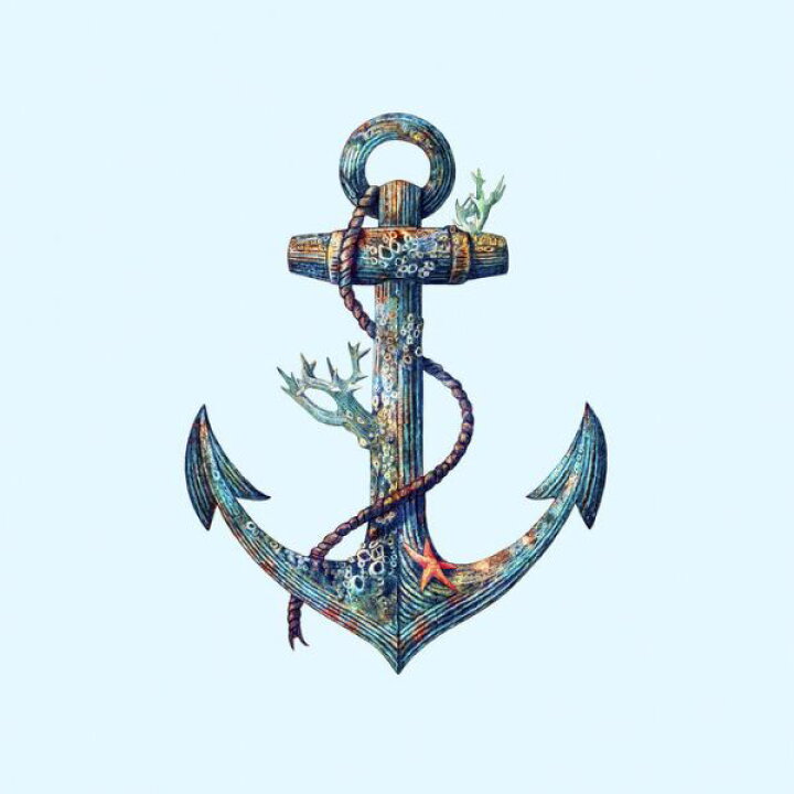 楽天市場 イカリ マリン サンゴ イラスト 青 ブルーの壁紙 輸入 カスタム壁紙 Photowall Lost At Sea 貼ってはがせるフリース壁紙 不織布 海外取寄せ商品 代引き 後払い不可 壁紙屋本舗 カベガミヤホンポ