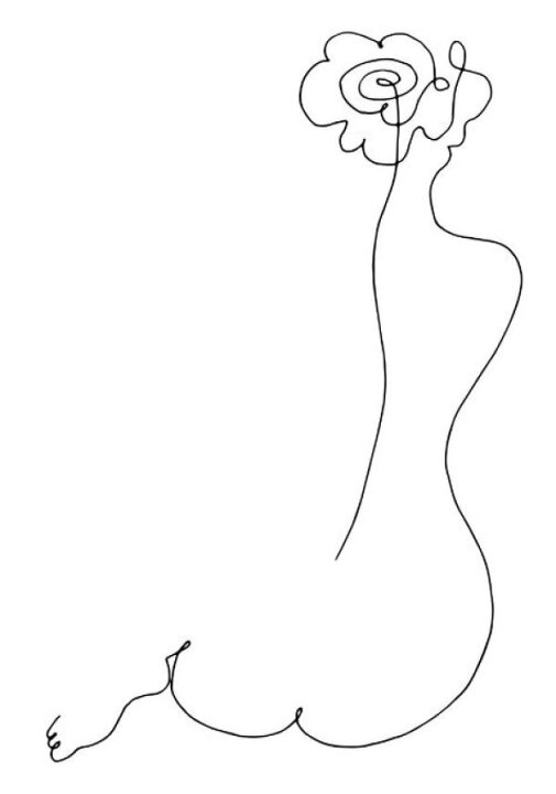 楽天市場 イラスト ラインアート 女性 白 ホワイト 韓国インテリアの壁紙 輸入 カスタム壁紙 Photowall Rose Back 貼ってはがせるフリース壁紙 不織布 海外取寄せ商品 代引き 後払い不可 壁紙屋本舗 カベガミヤホンポ