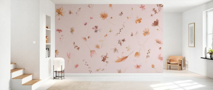 楽天市場 花 パターン ピンクの壁紙 輸入 カスタム壁紙 Photowall Pressed Flowers Blush 貼ってはがせるフリース壁紙 不織布 海外取寄せ商品 代引き 後払い不可 壁紙屋本舗 カベガミヤホンポ