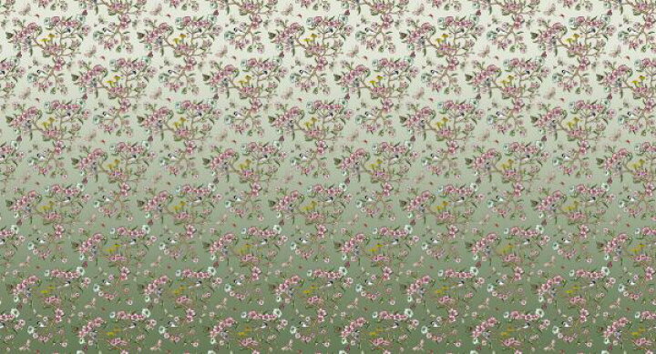 楽天市場 花柄 ゴージャス パターン グラデーション 緑 グリーンの壁紙 輸入 カスタム壁紙 Photowall Wagtails Spring Green 貼ってはがせるフリース壁紙 不織布 海外取寄せ商品 代引き 後払い不可 壁紙屋本舗 カベガミヤホンポ