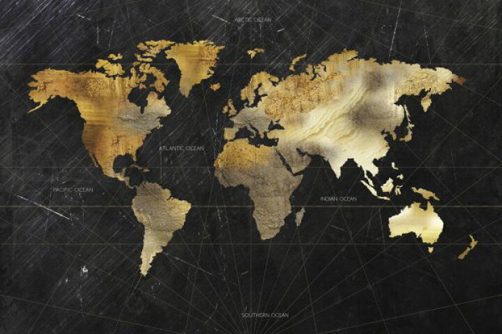 楽天市場 世界地図 黒 ブラック 金 ゴールドの壁紙 輸入 カスタム壁紙 Photowall Dramatic World Map 309 貼ってはがせるフリース壁紙 不織布 海外取寄せ商品 代引き 後払い不可 壁紙屋本舗 カベガミヤホンポ