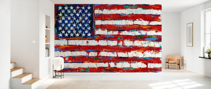 楽天市場 星条旗 アメリカ国旗 イラストの壁紙 輸入 カスタム壁紙 Photowall Dramatic Stars And Stripes 貼ってはがせるフリース壁紙 不織布 海外取寄せ商品 代引き 後払い不可 壁紙屋本舗 カベガミヤホンポ