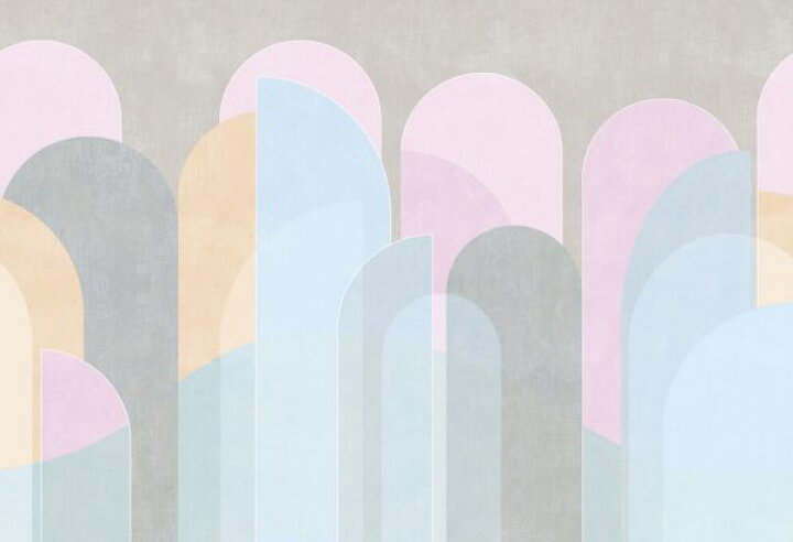 楽天市場 アーチ 色面 幾何学 パステルカラーの壁紙 輸入 カスタム壁紙 Photowall Pastel Arches 貼ってはがせるフリース壁紙 不織布 海外取寄せ商品 代引き 後払い不可 壁紙屋本舗 カベガミヤホンポ