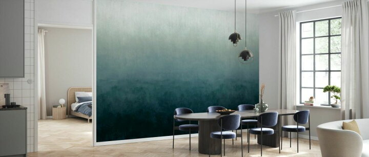 楽天市場 グラデーション 緑 グリーンの壁紙 輸入 カスタム壁紙 Photowall Tropical Gradient Petrol 貼ってはがせるフリース壁紙 不織布 海外取寄せ商品 代引き 後払い不可 壁紙屋本舗 カベガミヤホンポ